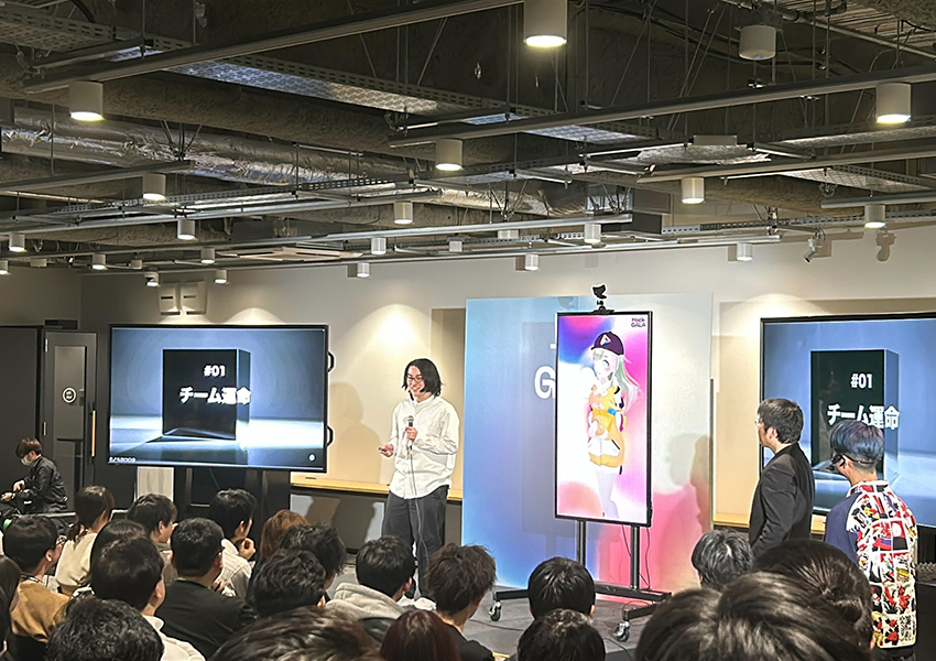亀田さんHack GALAでのプレゼンの様子