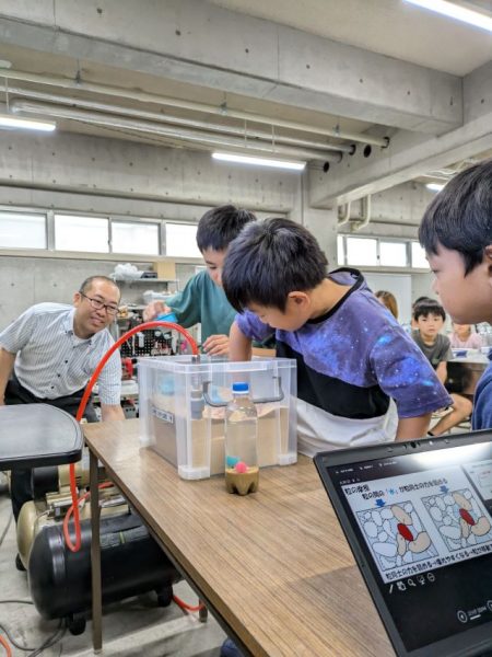 液状化体験中
