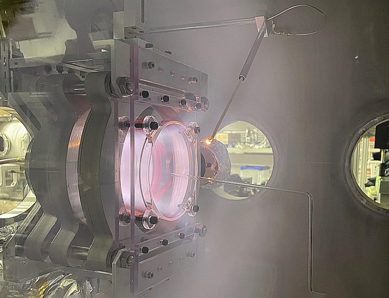 Discharge of permanent magnet radio-frequency plasma thruster (PMRFT)