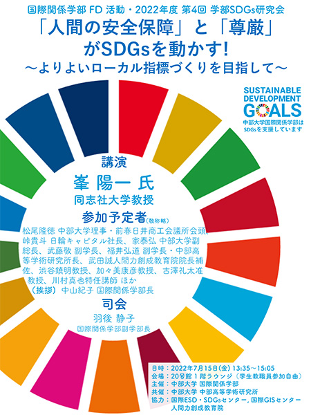 2022年度第4回国際関係学部SDGs研究会