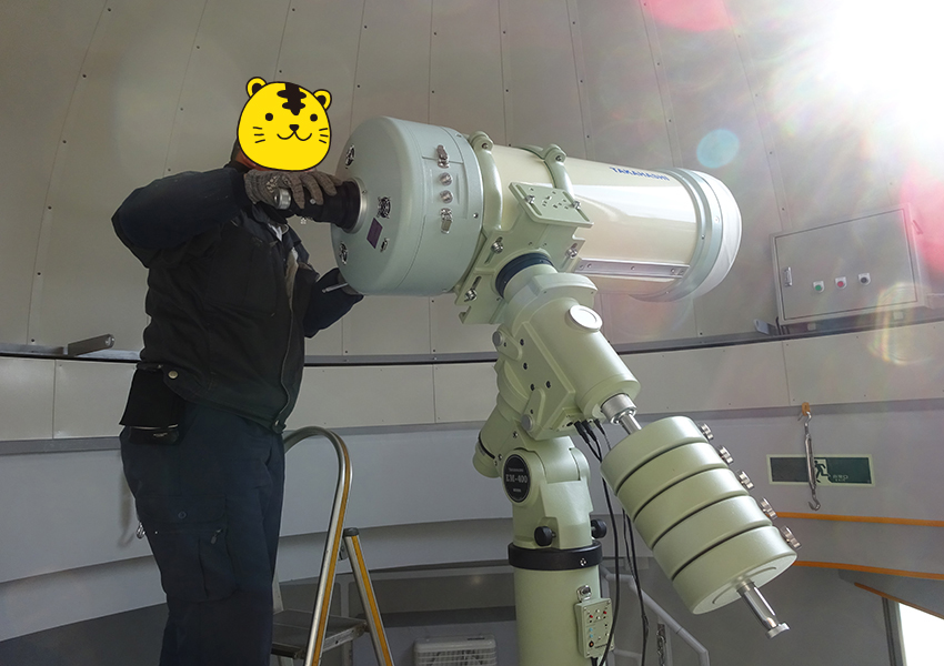 望遠鏡の設置　2017年3月下旬から