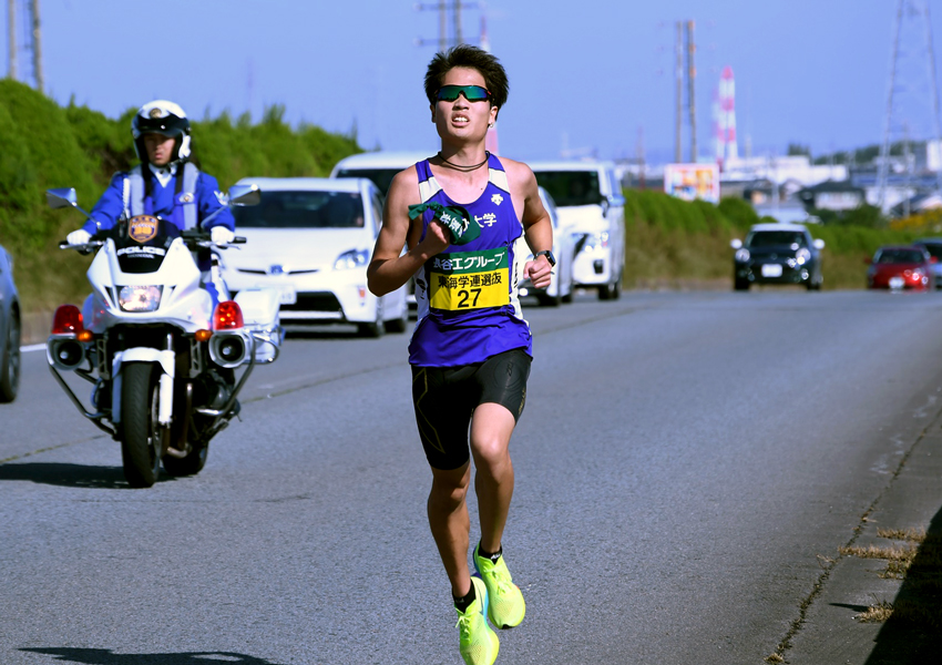 4区を走る浅井選手