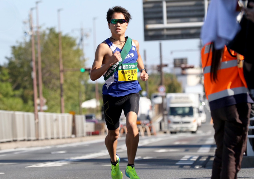 4区を走る浅井選手