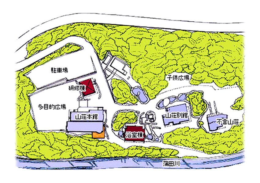 新穂高山荘施設配置図